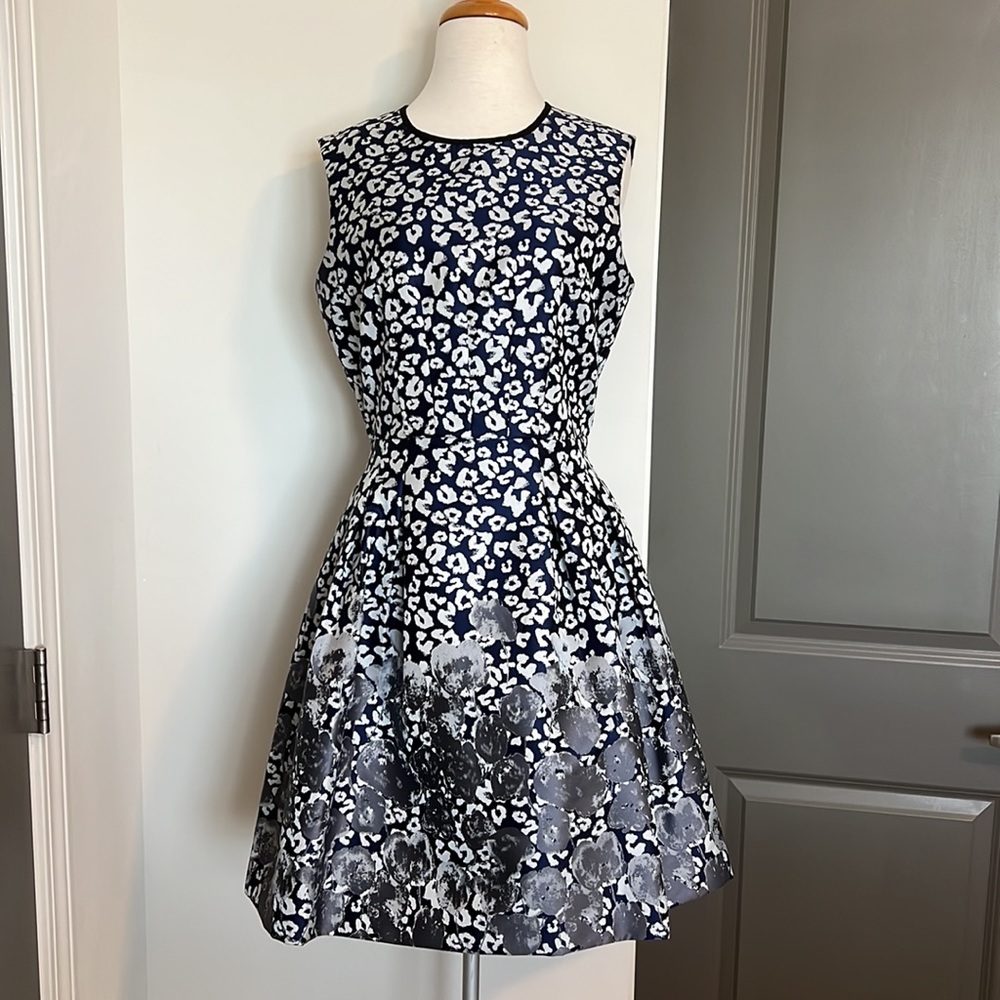 Blue&  Grey printed Badgley dress